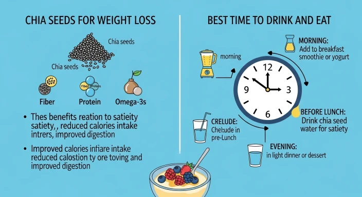 Chia Seeds for Weight Loss, Best time to drink and eat
