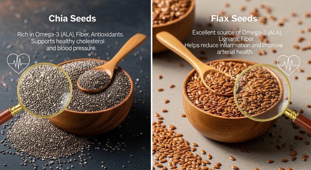 Chia Seeds vs Flax Seeds for Heart Health