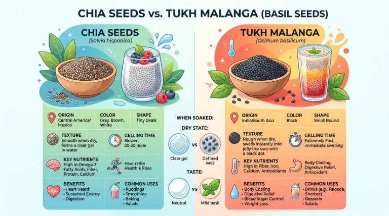Chia Seeds vs basil seeds