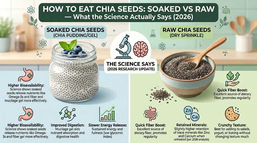 How to Eat Chia Seeds Soaked vs Raw — What the Science Actually Says (2026)